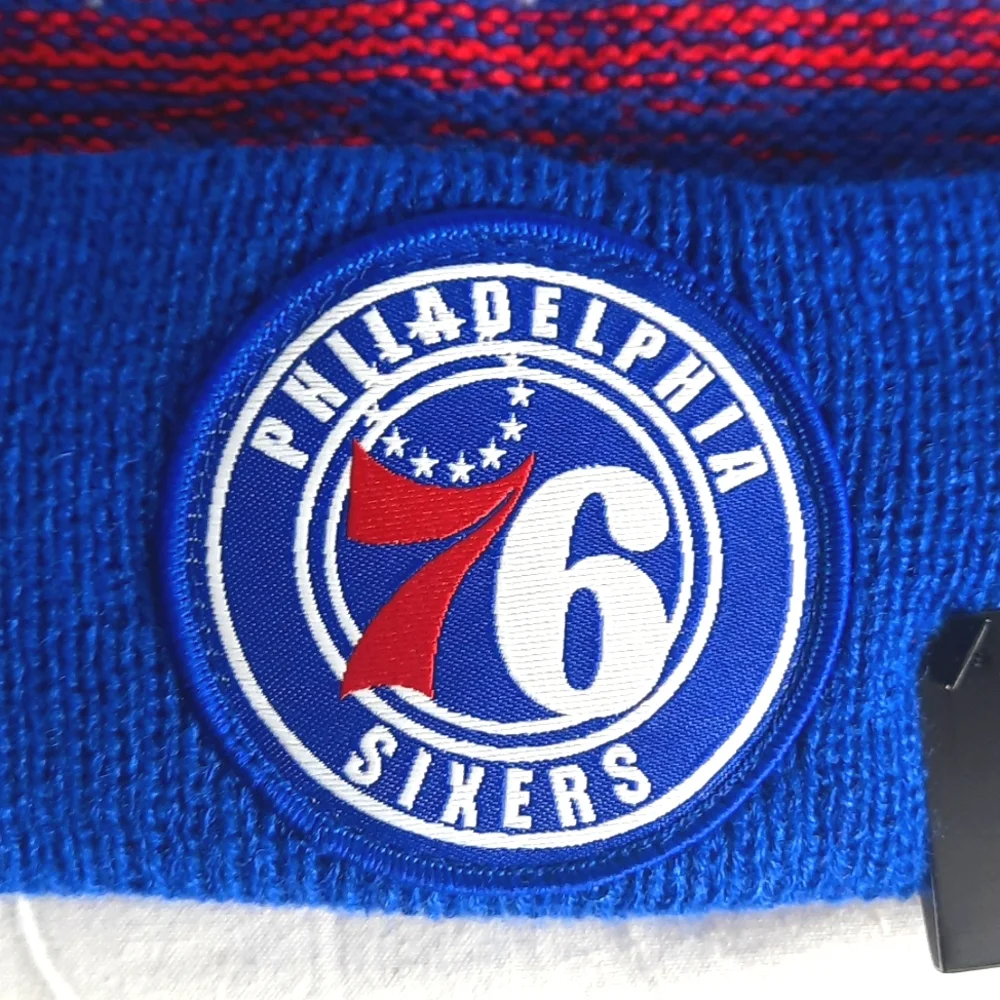 NBA Ultra Game Philadelphia 76ers Adult Knit Hat OSFM with Pom Beanie NE…